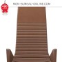 Fauteuil de direction en cuir - Marron - Haut de Gamme - Prestige