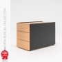 Caisson de bureau - 3 tiroirs avec façade ouverte - Haut de Gamme L 43.8 x H 54.5 cm- Vega