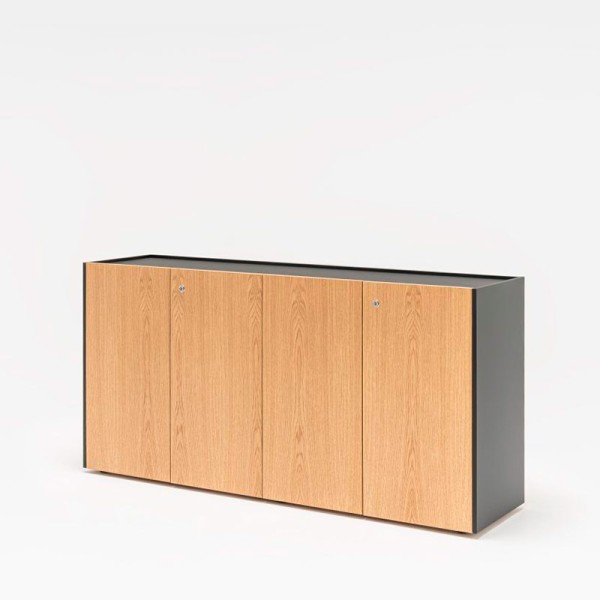 Armoire basse 4 portes - H.80.7 x L.828 | 162.8 cm - Haut de Gamme - Vega