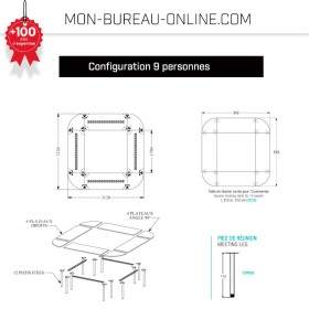 Table de réunion carré