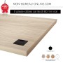 Bureau de direction d'angle avec rangement - L. 2m - Prestige