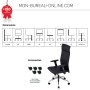 Fauteuil de bureau en cuir noir