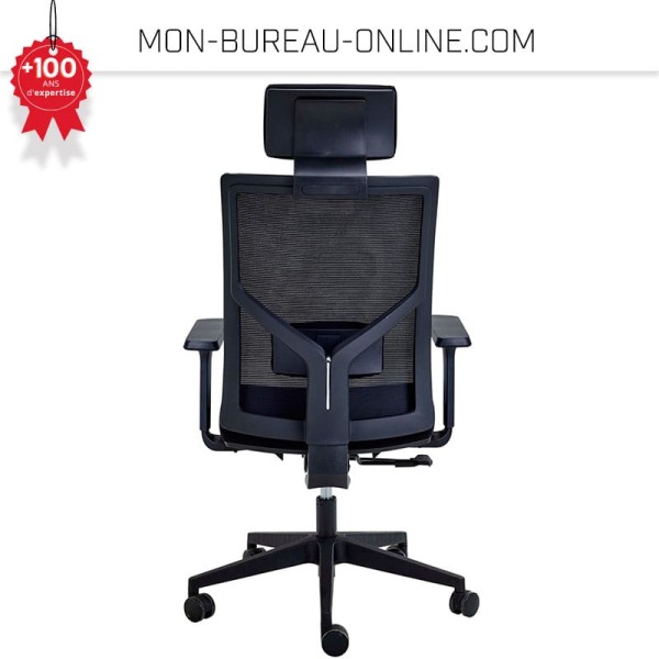 DIYEAH Lot 2 Accoudoirs Chaise Bureau Remplacement - Confort Ergonomique Noir Plastique Robuste