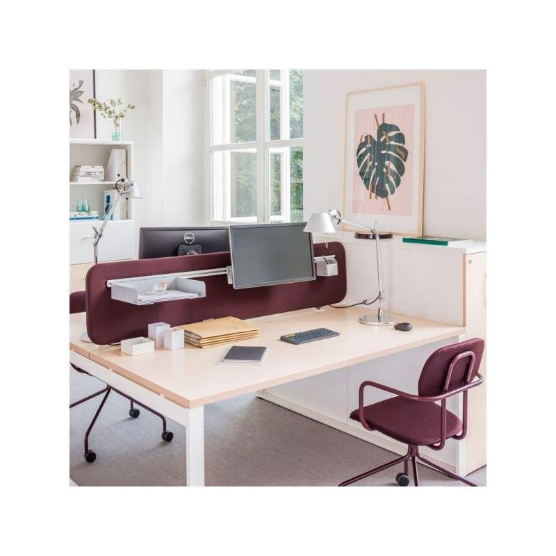 Paroi De Séparation Acoustique HWC-G75, Cloison Pour Bureaux, Protection Visuelle, Tissu