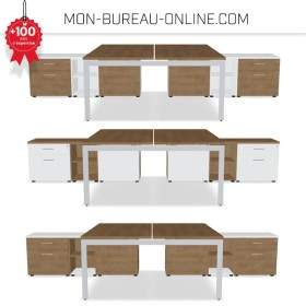 Bureau double avec meuble