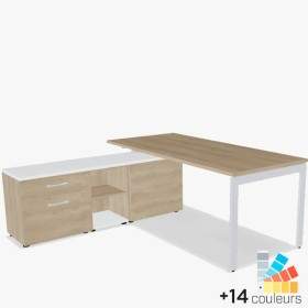 Bureau d'angle avec rangement