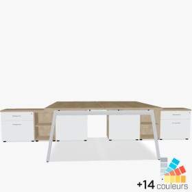 Bureau Double avec rangement manager  Ogi M