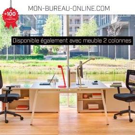 Bureau Double avec rangement manager  Ogi M