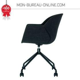 Chaise anthracite sur roulette