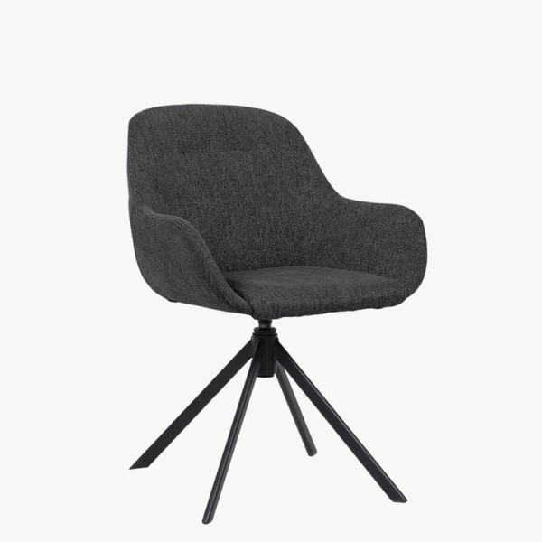 Fauteuil d'accueil anthracite