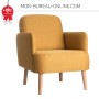Fauteuil visiteur Scandinave Jaune