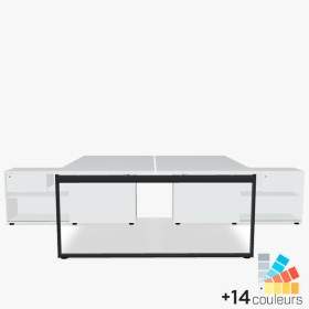 Bureau 2 personnes avec meuble