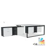 Bureau double avec meuble
