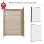 Armoire bureau bois pour dossiers suspendus
