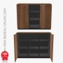 Armoire 2 portes + 1 colonne - H.116.7 cm - Haut de gamme - Stratis