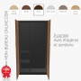 Armoire haute 2 portes avec ou sans penderie - 103.2 x 187.1 cm - Haut de gamme - Stratis