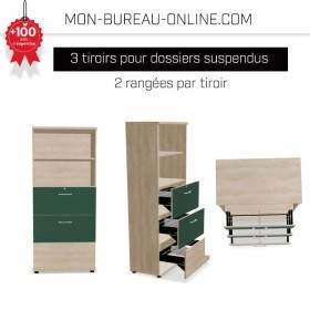 Armoire pour dossiers suspendus imitation bois