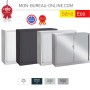Ensemble complet Bureau L1.60m + Armoire + Caisson - Pack collaborateur (Corial)