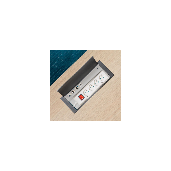 Médiabox 8 prises pour bureau et table - M14H