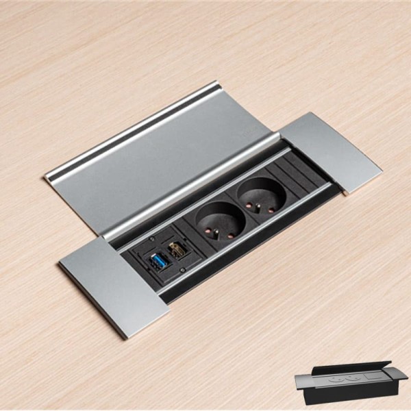 Médiabox 4 prises pour bureau - M06H