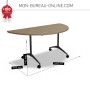 Table / plateau rabattable modulable pliante sur roulettes - Demi lune Ø 1.60m - Revi