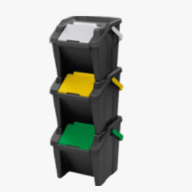 Kit 3 poubelles pour tri sélectif