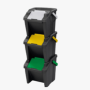 Kit 3 poubelles pour tri sélectif