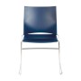 Chaise visiteur empilable bleu