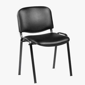 Chaise visiteur empilable noir