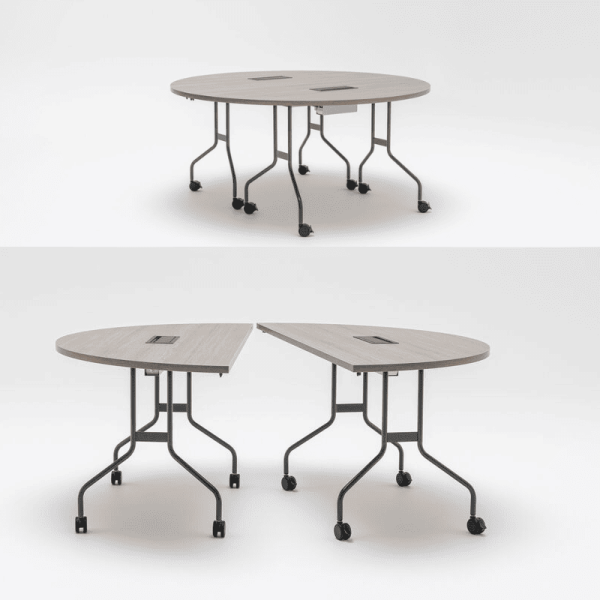 Table de réunion ronde pliante