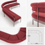 Banquette d'angle pour accueil