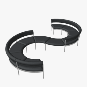 Banquette circulaire avec dossier - 10 places