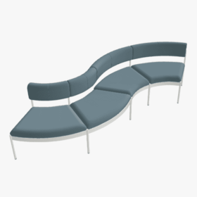 Banquette d'accueil client 4 places