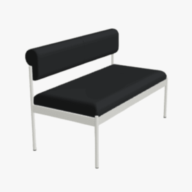 Banquette salle d'attente avec dossiers - 2 personnes