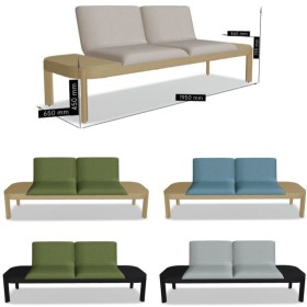 Banc d'accueil 2 personnes