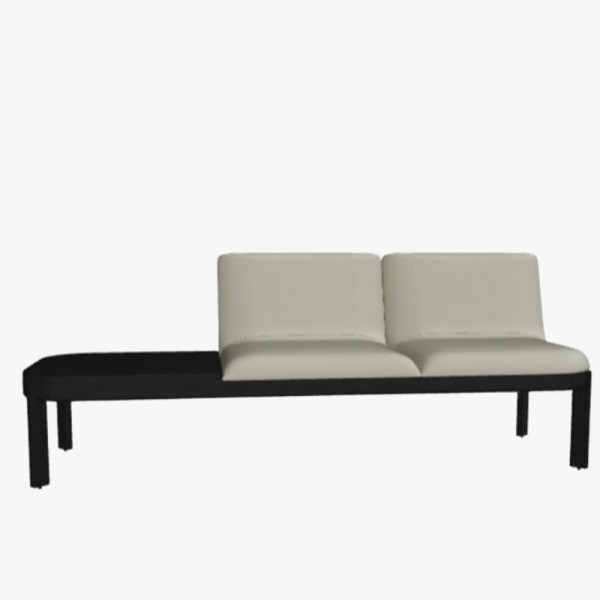 Banc d'accueil 2 personnes + plateau