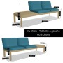 Banc d'accueil 2 personnes + plateau