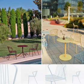 Chaise de café pour extérieur
