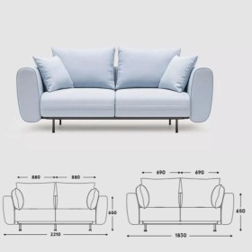 Canapé professionnel 2 places