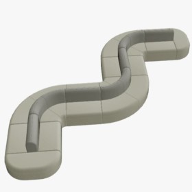 Canapé modulaire double 22 personnes