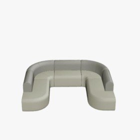 Canapé forme de U modulaire - 9 places