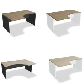 Bureau incurvé avec retour