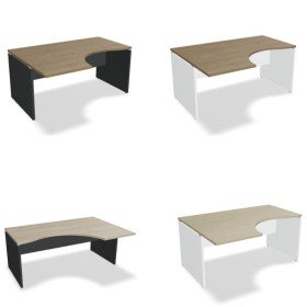 Bureau incurvé avec retour