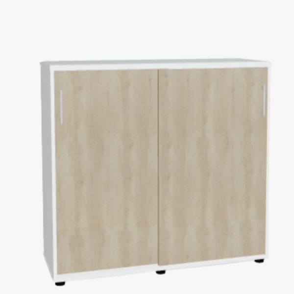 Armoire mi-haute à portes coulissantes Largeur 120 cm