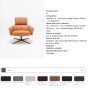 Fauteuil inclinable en cuir Design Haut de gamme - Toro