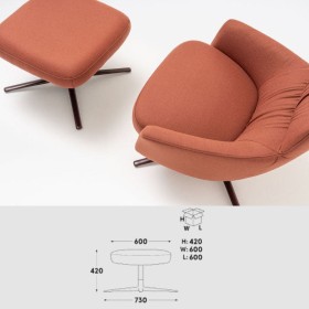 Repose pieds pour fauteuil de la collection Toro