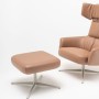 Repose pieds en cuir pour fauteuil