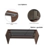 Bureau de direction d'angle avec rangement Haut de Gamme - Pieds laqués - L 2.04 à 2.64m - Elina