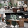 Bureau de direction d'angle avec caisson de rangement