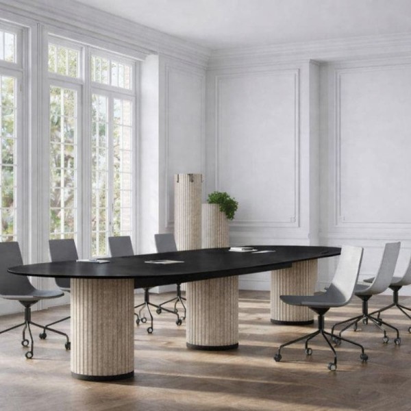 Table de réunion acoustique 10 personnes - L 3.20m - Parthos
